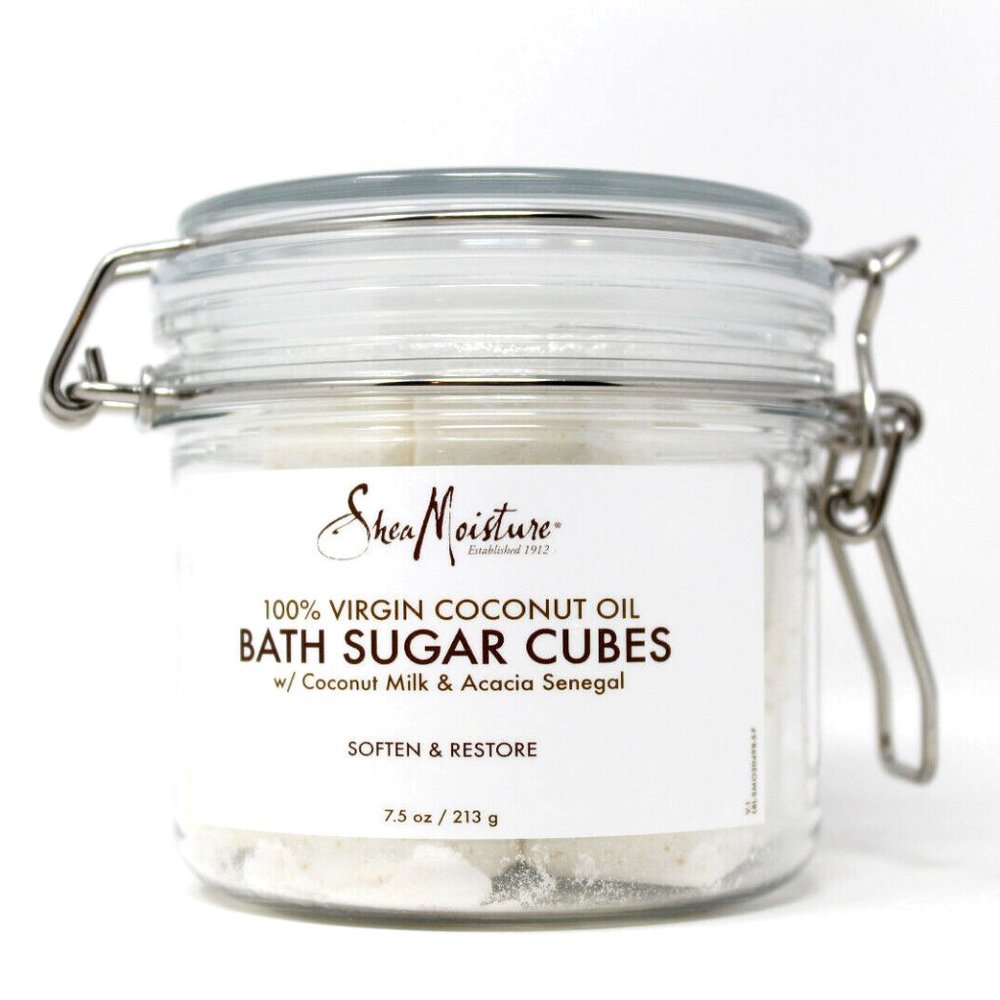 3pk- Shea Moisture 100% Virgin Coconut Oil Bath Sugar Cubes Coconut Milk Acacia - Picture 11 of 13